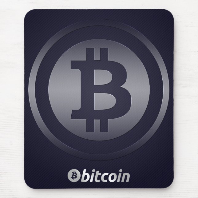 Bitcoin logo mouse mat (Front)