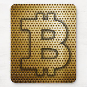 Bitcoin logo mouse mat