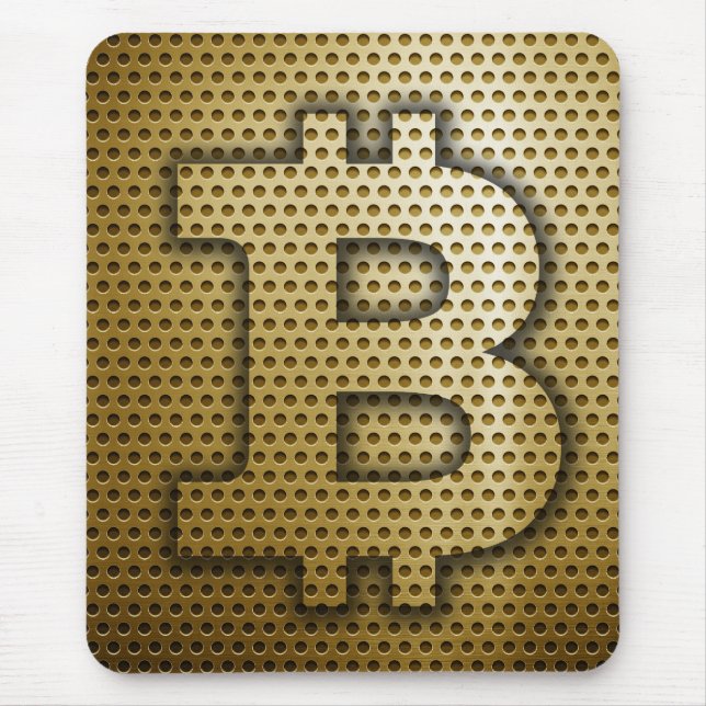 Bitcoin logo mouse mat (Front)