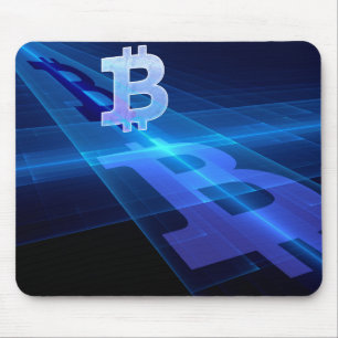 Bitcoin logo mouse mat