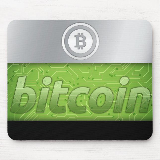 Bitcoin logo mouse mat (Front)