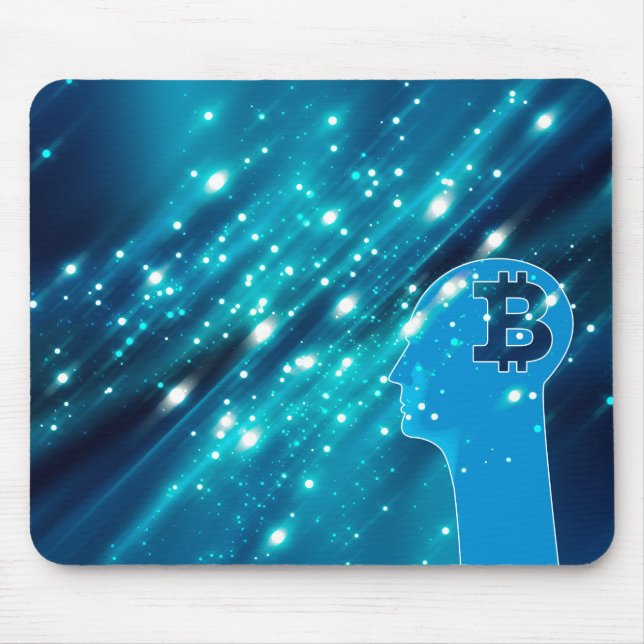 Bitcoin logo mouse mat (Front)