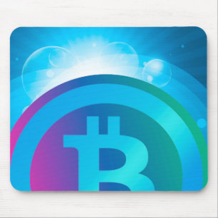 Bitcoin logo mouse mat