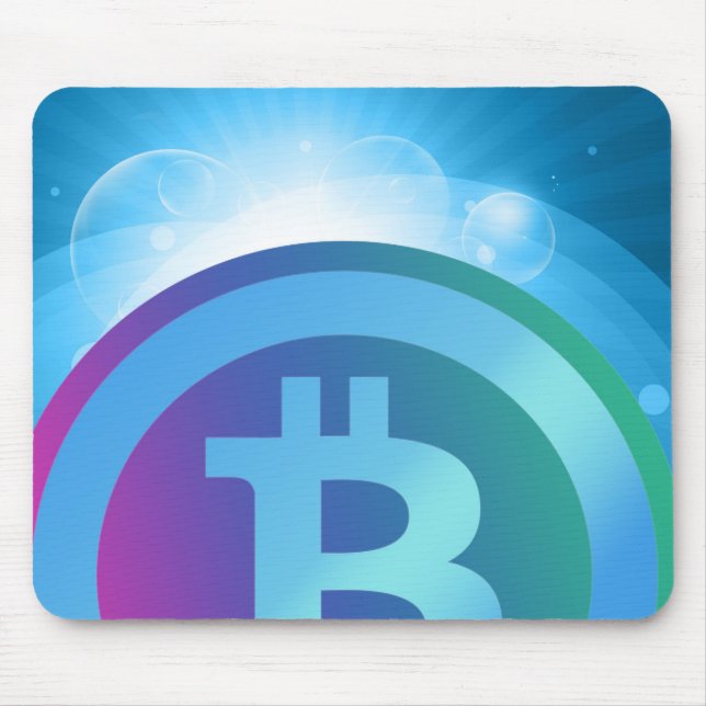 Bitcoin logo mouse mat (Front)