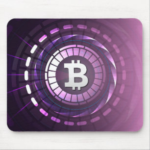 Bitcoin logo mouse mat