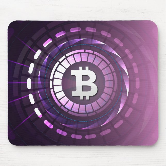 Bitcoin logo mouse mat (Front)