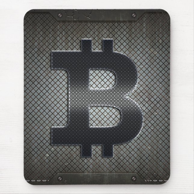 Bitcoin logo mouse mat (Front)