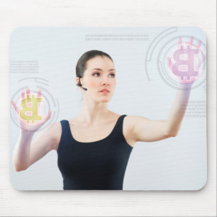 Bitcoin logo mouse mat