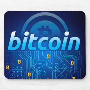 Bitcoin logo mouse mat