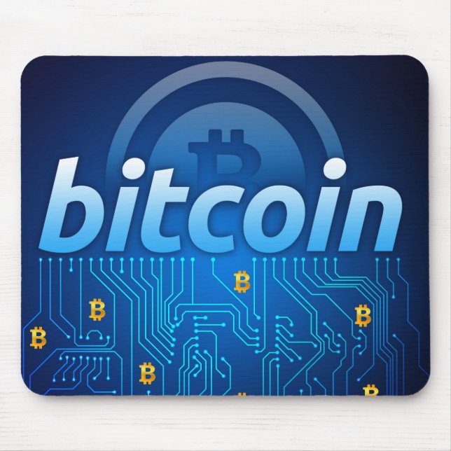 Bitcoin logo mouse mat (Front)