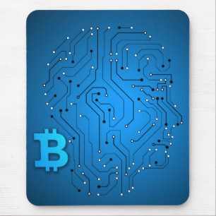 Bitcoin logo mouse mat