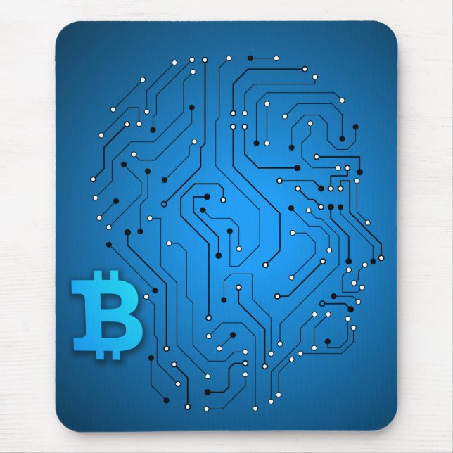 Bitcoin logo mouse mat (Front)