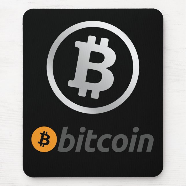 Bitcoin logo mouse mat (Front)
