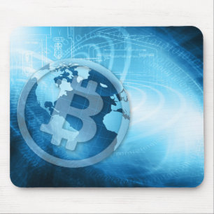 Bitcoin logo mouse mat