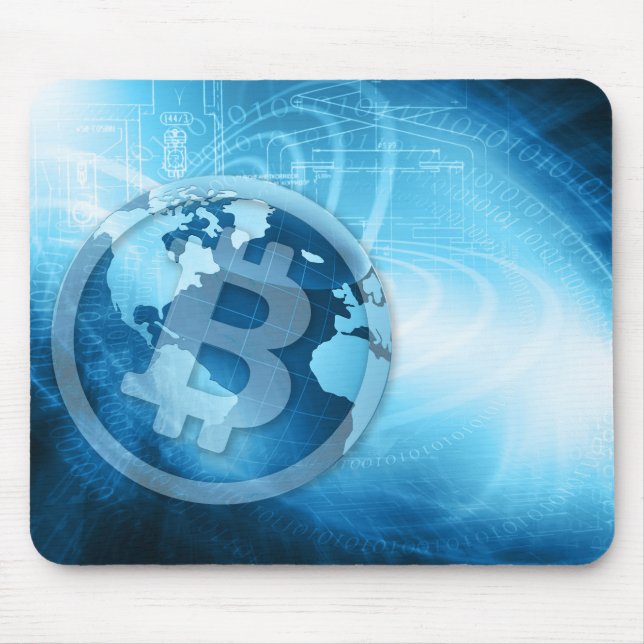 Bitcoin logo mouse mat (Front)