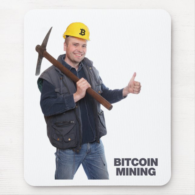 Bitcoin logo mouse mat (Front)
