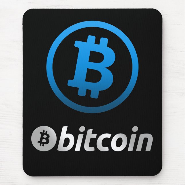 Bitcoin logo mouse mat (Front)