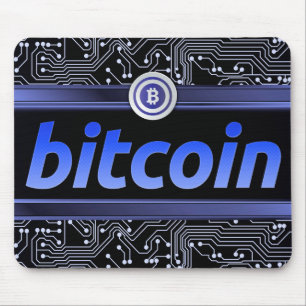 Bitcoin logo mouse mat