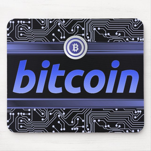 Bitcoin logo mouse mat (Front)