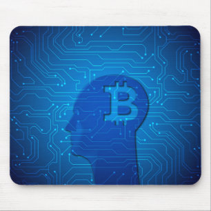 Bitcoin logo mouse mat