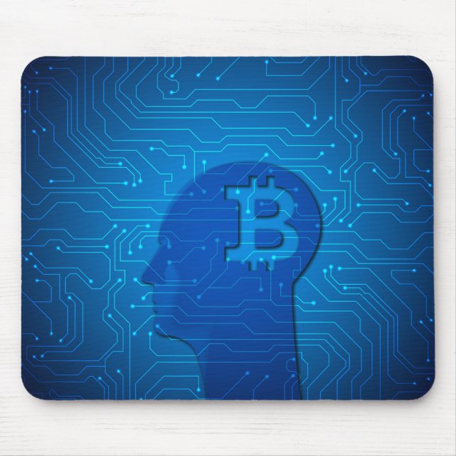 Bitcoin logo mouse mat (Front)