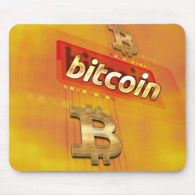 Bitcoin logo mouse mat (Front)