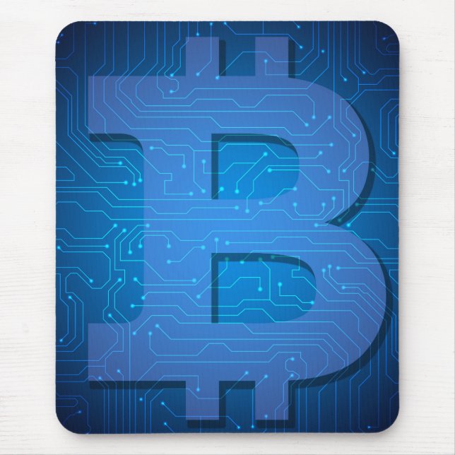 Bitcoin logo mouse mat (Front)