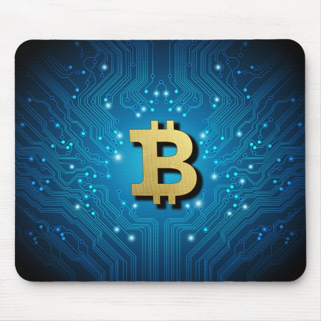 Bitcoin logo mouse mat (Front)