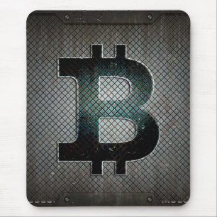 Bitcoin logo mouse mat
