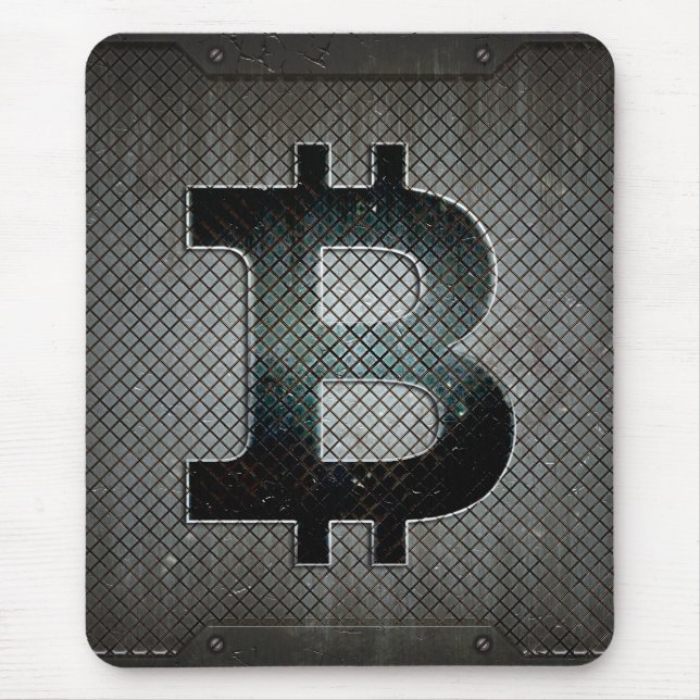 Bitcoin logo mouse mat (Front)