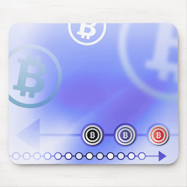 Bitcoin logo mouse mat (Front)