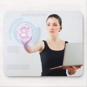 Bitcoin logo mouse mat
