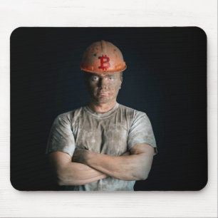 Bitcoin logo mouse mat