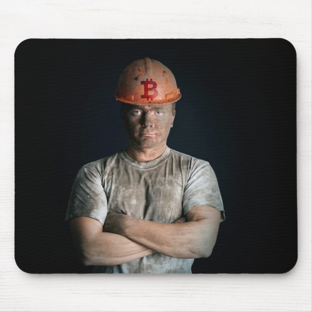 Bitcoin logo mouse mat (Front)