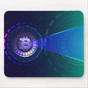 Bitcoin logo mouse mat