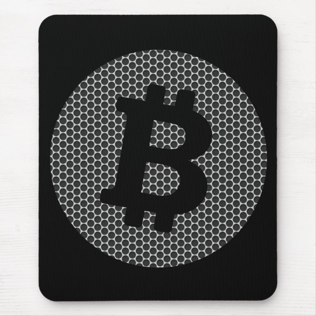 Bitcoin logo mouse mat (Front)