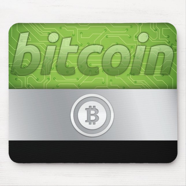 Bitcoin logo mouse mat (Front)