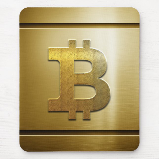 Bitcoin logo mouse mat (Front)