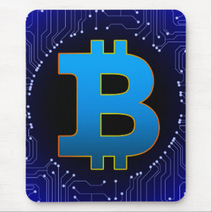 Bitcoin logo mouse mat
