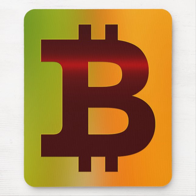 Bitcoin logo mouse mat (Front)
