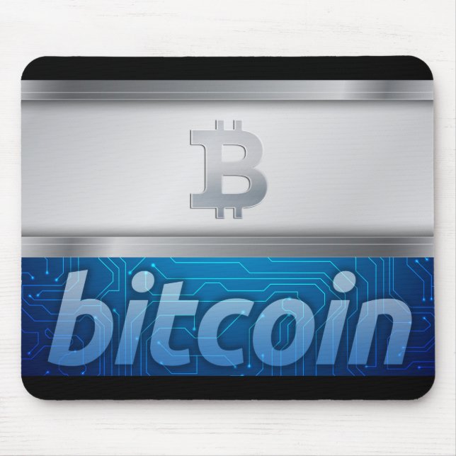 Bitcoin logo mouse mat (Front)