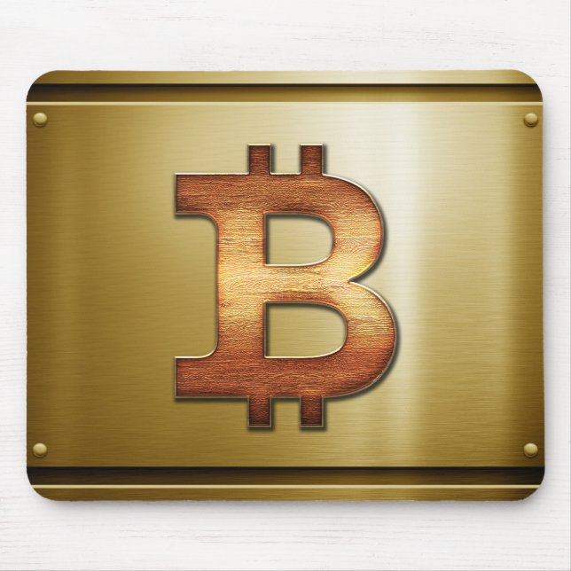 Bitcoin logo mouse mat (Front)