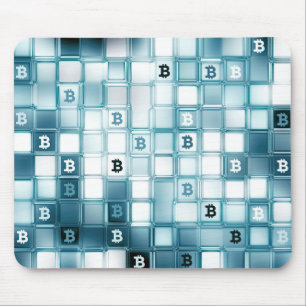 Bitcoin logo mouse mat