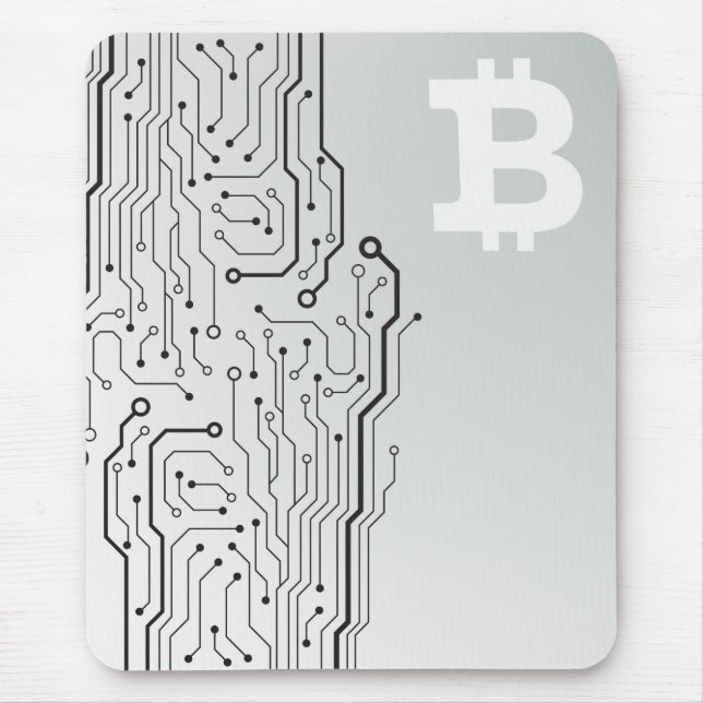 Bitcoin logo mouse mat (Front)