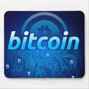 Bitcoin logo mouse mat