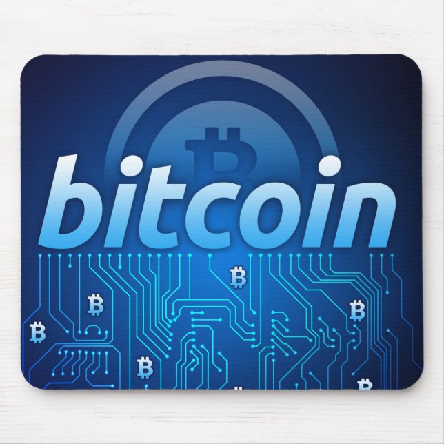 Bitcoin logo mouse mat (Front)