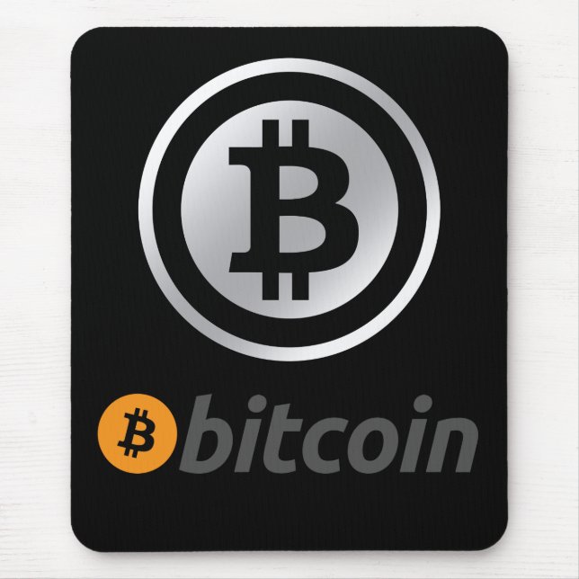 Bitcoin logo mouse mat (Front)