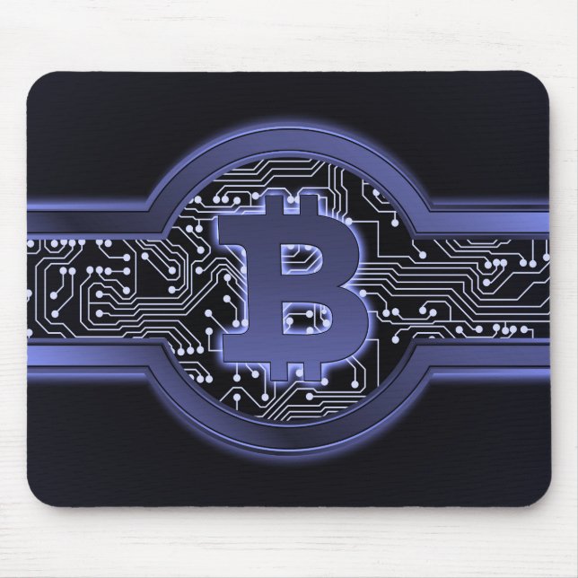 Bitcoin logo mouse mat (Front)