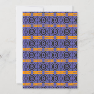 Bitcoin Logo Pattern Invitation
