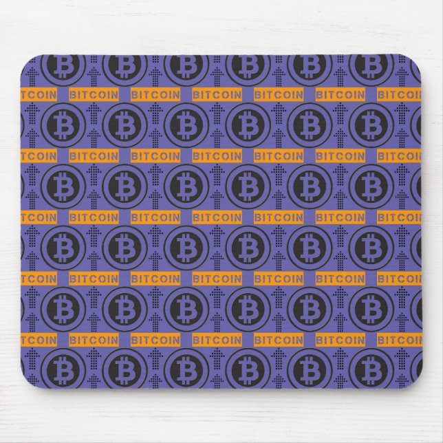 Bitcoin Logo Pattern Mouse Mat (Front)